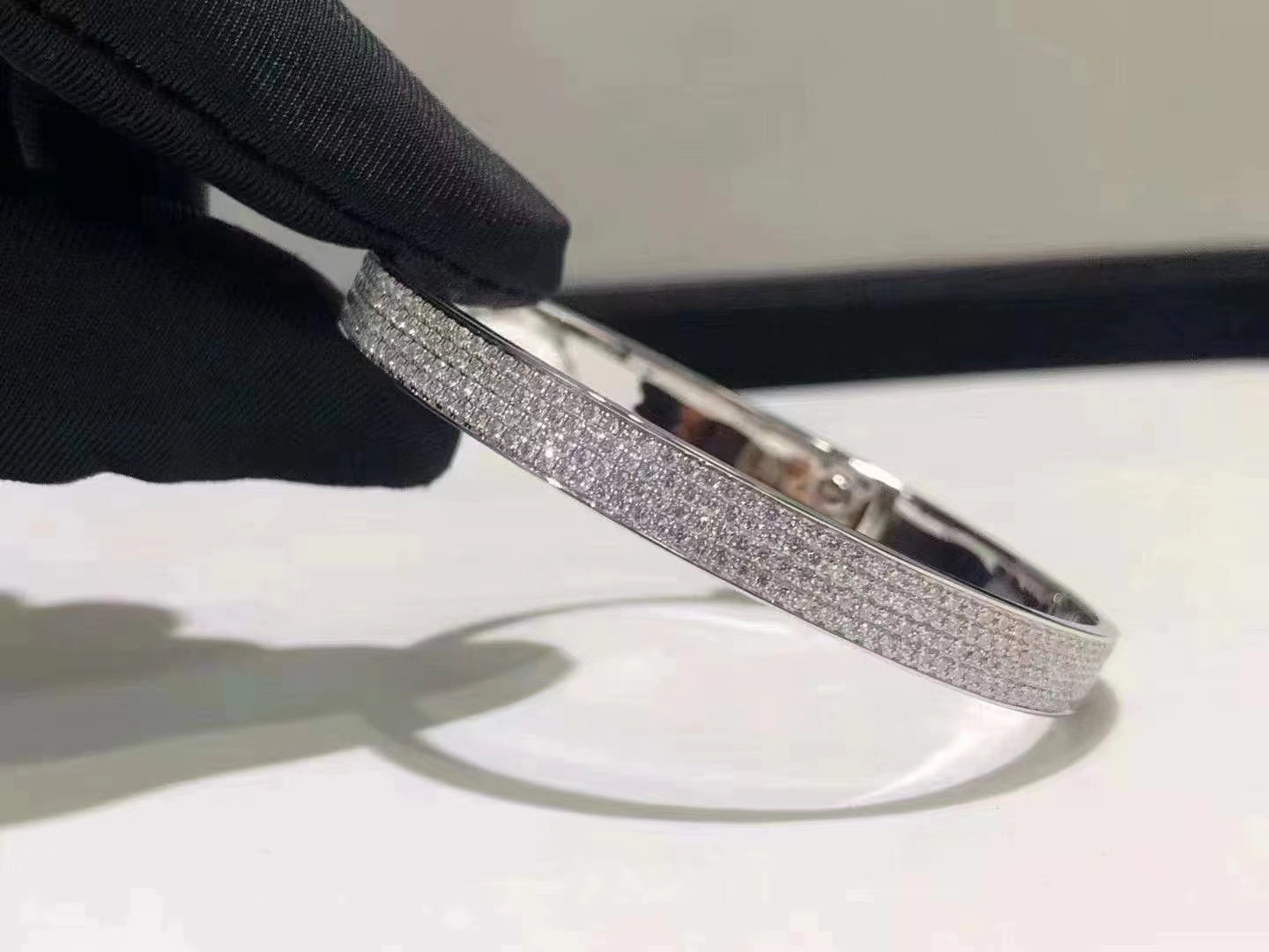 [：Polaidi Jewelry]HM KELLY BRACELET IN SILVER AND FULL PAVE DIAMOND