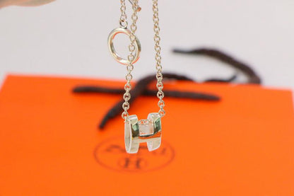 [：ポライディジュエリー]HM ネックレス Hレター オーバルシリーズ