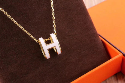 [：Polaidi Jewelry]HM クリックイエローエナメルゴールドネックレス