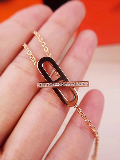 [Polaidi Jewelry]HM NECKLACE PLATINUM ROSE GOLD DIAMOND