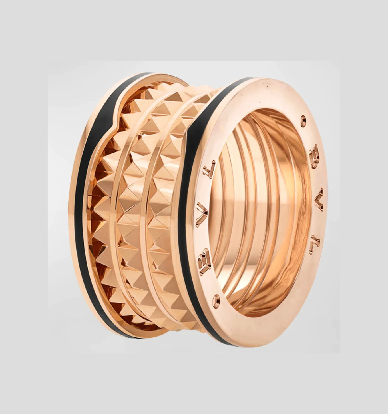 [：Polaidi]ZERO 1 ROCK BLACK CERAMIC PINK GOLD LARGE MODEL