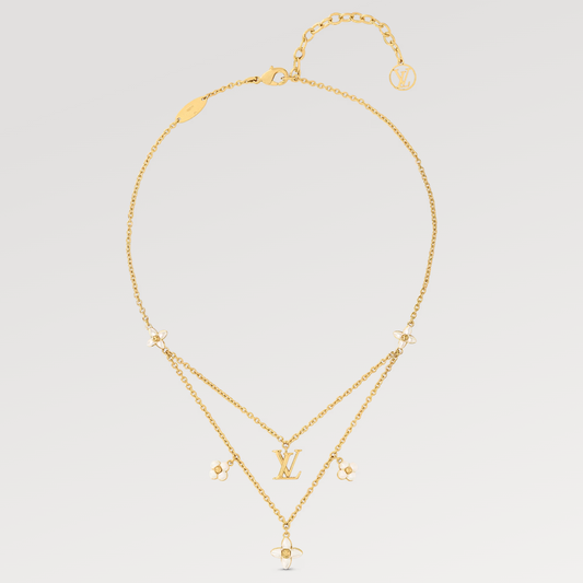 [：Polaidi Jewelry]FLOWERGRAM GOLD MOP DOUBLE ROW NECKLACE
