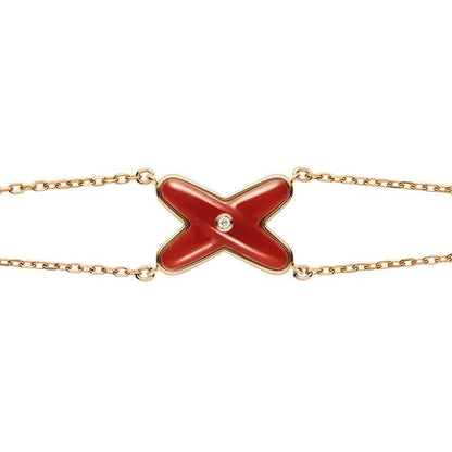 [Polaidi Jewelry]JEUX BRACELET CARNELIAN PINK GOLD 1 DIAMOND