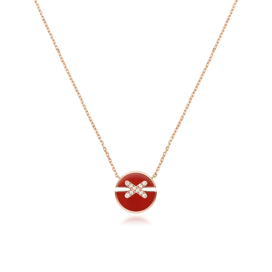 [：Polaidi Jewelry]JEUX DE ROSE GOLD DIAMOND NECKLACE