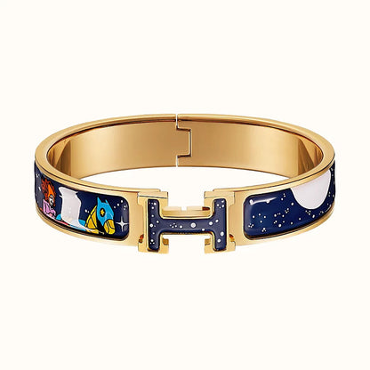 [Polaidi Jewelry]H STAR AND MOON BRACELET 12MM