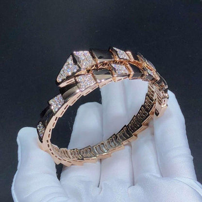 [：Polaidi]SERPENTI WIDE BRACELET PINK GOLD DIAMOND