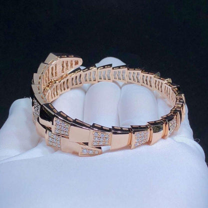 [：Polaidi]SERPENTI WIDE BRACELET PINK GOLD DIAMOND