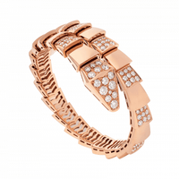 [Perlaura Jewelry ]SERPENTI WIDE BRACELET PINK GOLD DIAMOND