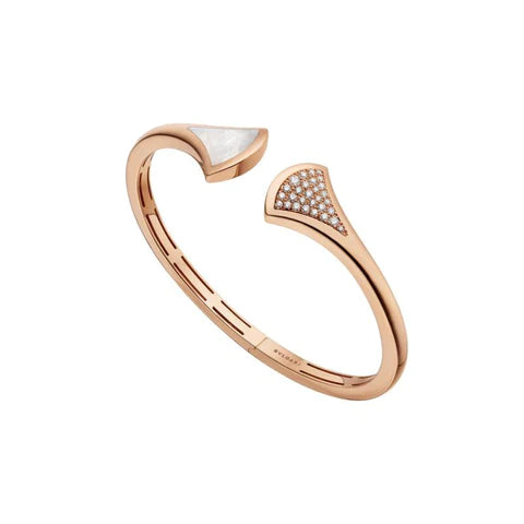 [：Polaidi]DREAM BRACELET OPEN PINK GOLD MOP DIAMOND