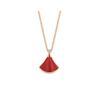 [Perlaura Jewelry ]DREAM NECKLACE CARNELIAN 1 DIAMOND