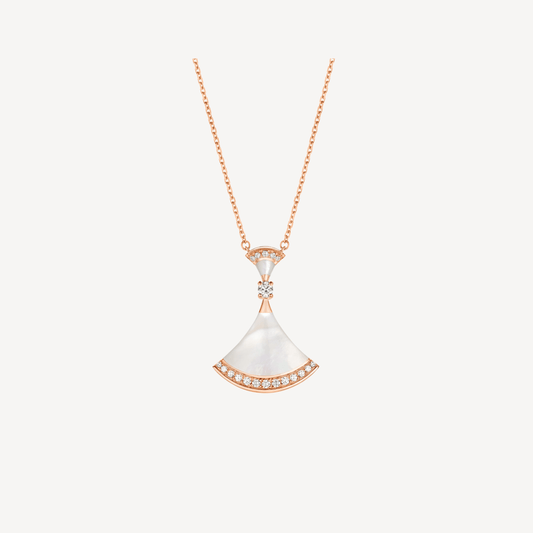 [Polaidi Jewelry]DREAM NECKLACE MOP PINK GOLD DIAMOND