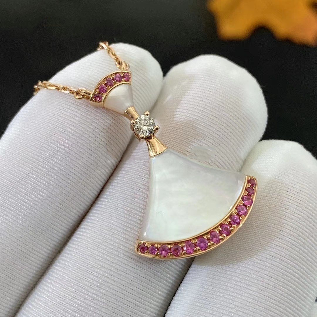 [Polaidi Jewelry]DREAM NECKLACE MOP PINK DIAMOND