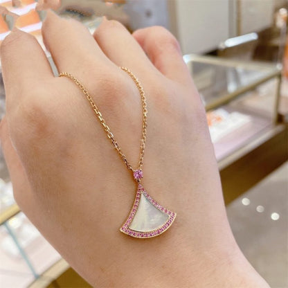 [Polaidi Jewelry]DREAM NECKLACE MOP DIAMOND PINK