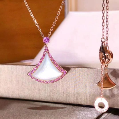[Polaidi Jewelry]DREAM NECKLACE MOP DIAMOND PINK