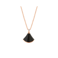 [Perlaura Jewelry ]DREAM NECKLACE ONYX 1 DIAMOND