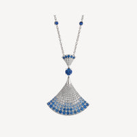[Perlaura Jewelry ]DREAM NECKLACE AGATE SILVER DIAMOND