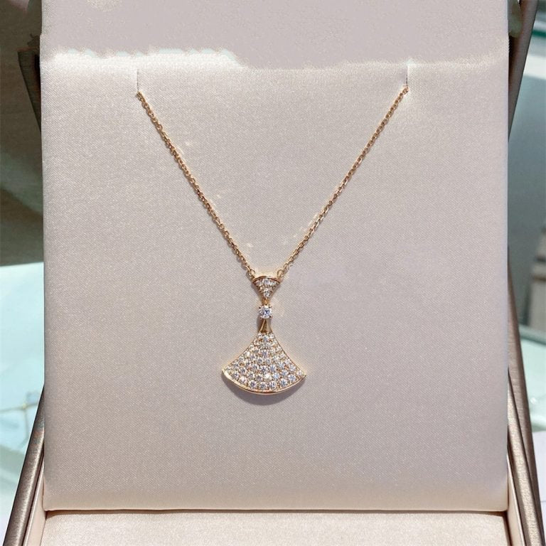 [Polaidi Jewelry]DREAM NECKLACE PINK GOLD FULL DIAMOND