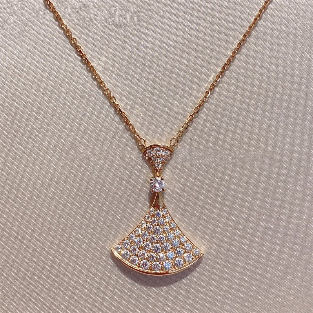 [Polaidi Jewelry]DREAM NECKLACE PINK GOLD FULL DIAMOND