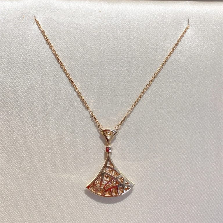 [Polaidi Jewelry]DREAM NECKLACE PINK GOLD FULL DIAMOND
