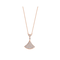 [Perlaura Jewelry ]DREAM NECKLACE PINK GOLD FULL DIAMOND