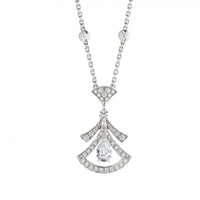 [Perlaura Jewelry ]DREAM NECKLACE WHITE DIAMOND SILVER