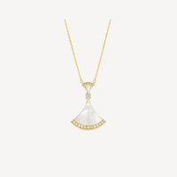 [Perlaura Jewelry ]DREAM NECKLACE MOP GOLD DIAMOND