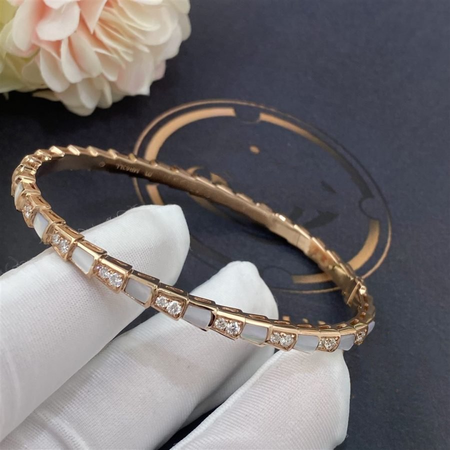 [：Polaidi]SERPENTI BRACELET PINK GOLD MOP DIAMOND