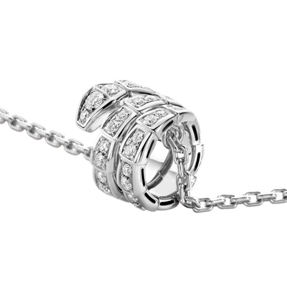 [Polaidi Jewelry]SERPENTI  NECKLACE DOUBLE RING DIAMOND