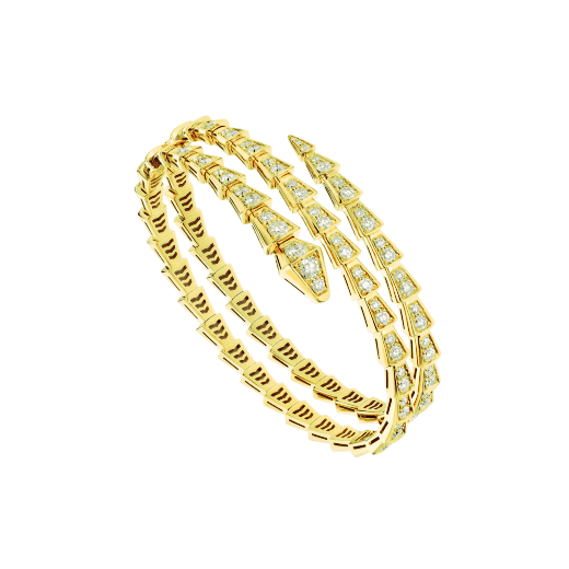 [：Polaidi]SERPENTI BRACELET GOLD DIAMOND DOUBLE ROW