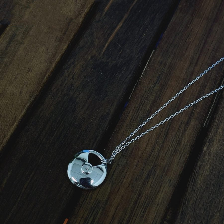 [Polaidi Jewelry]AMULETTE SILVER FULL DIAMOND NECKLACE