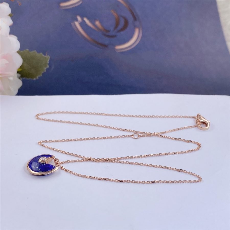 [：Polaidi Jewelry]アミュレット ローズゴールド アゲートネックレス