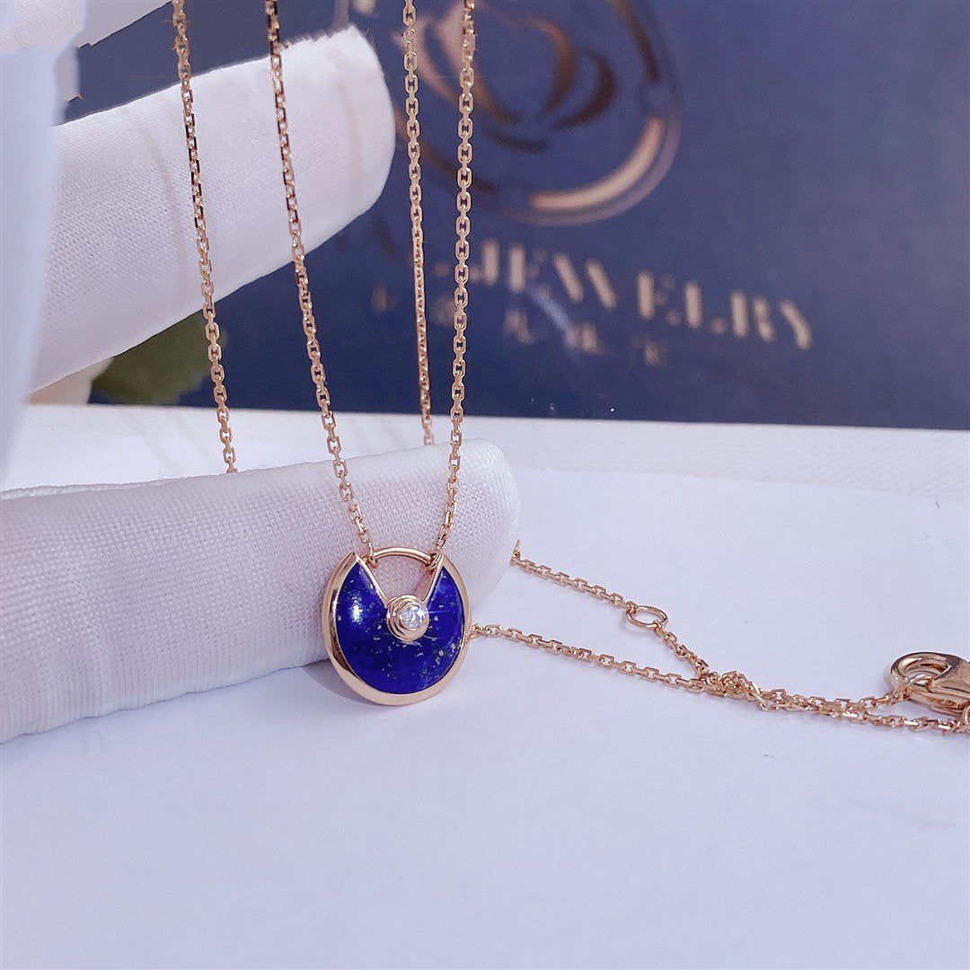 [：Polaidi Jewelry]アミュレット ローズゴールド アゲートネックレス