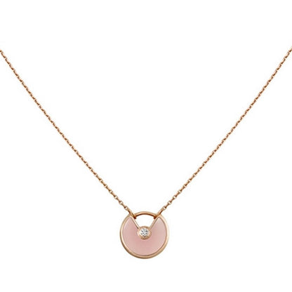 [Polaidi Jewelry]AMULETTE ROSE GOLD PINK MOP NECKLACE