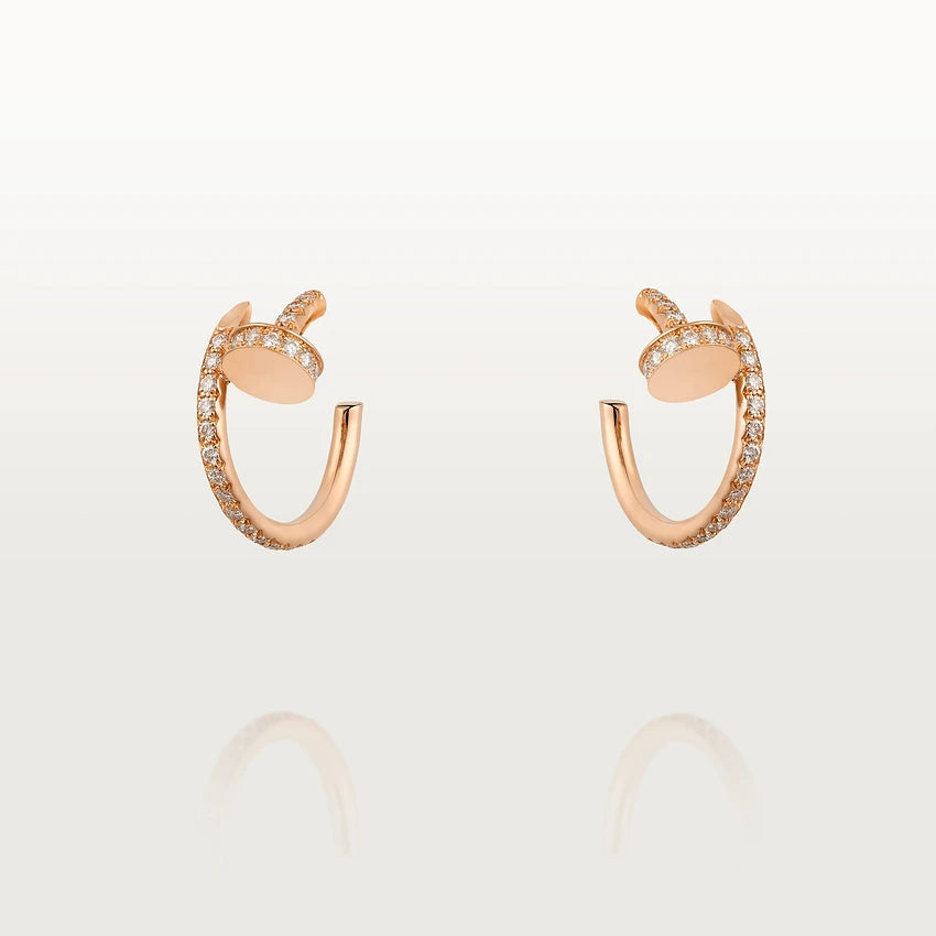 [：Polaidi Jewelry]ジュスト イヤリング 12.75mm ピンクゴールド ダイヤモンド