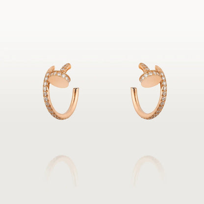 [：Polaidi Jewelry]ジュスト イヤリング 12.75mm ピンクゴールド ダイヤモンド
