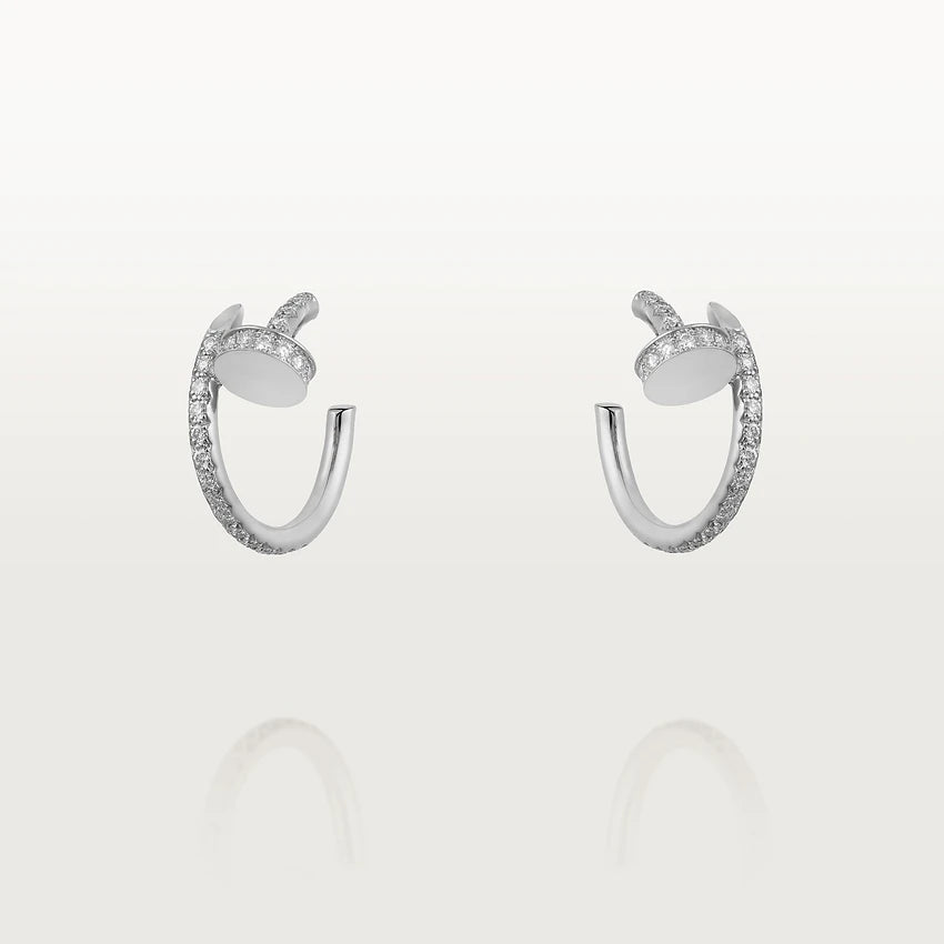 [：Polaidi Jewelry]ジュスト イヤリング 12.75MM シルバー ダイヤモンド