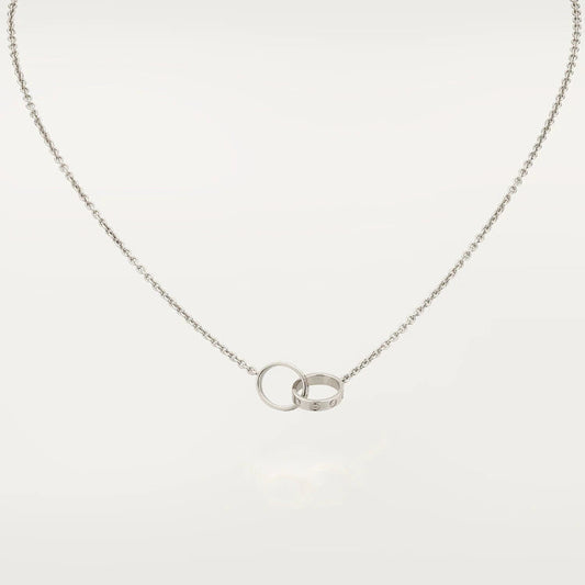 [：Polaidi Jewelry]LOVE NECKLACE PINK GOLD AND SILVER