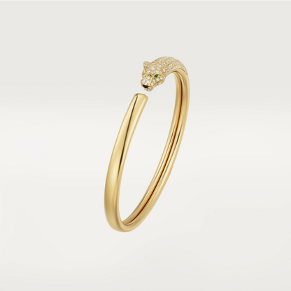 [Polaidi Jewelry]PANTHERE GOLD DIAMOND OPEN BRACELET