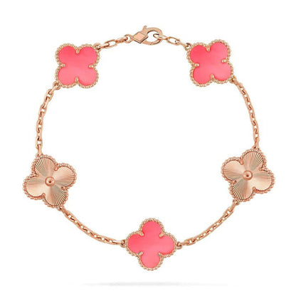 [Polaidi Jewelry] CLOVER 5 MOTIFS  PINK MOP BRACELET COLLECTION