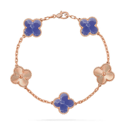 [Polaidi Jewelry]CLOVER 5 MOTIF BLUE VEINS BRACELET COLLECTION
