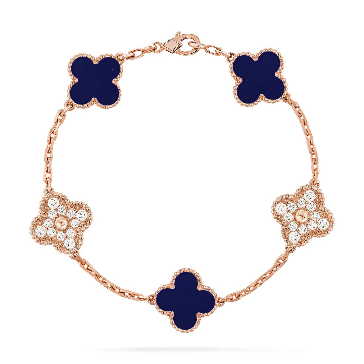 [Polaidi Jewelry]CLOVER 5 MOTIF LAPIS LAZULI BRACELET COLLECTION