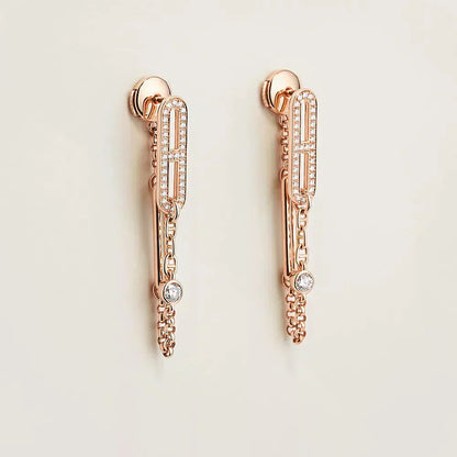 [Polaidi Jewelry]CHAINE CHAOS DIAMOND DROP EARRINGS