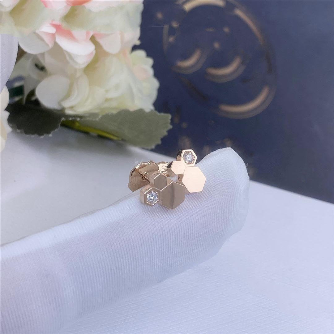[：Polaidi Jewelry]BEE LOVE PINK GOLD DIAMOND EARRINGS