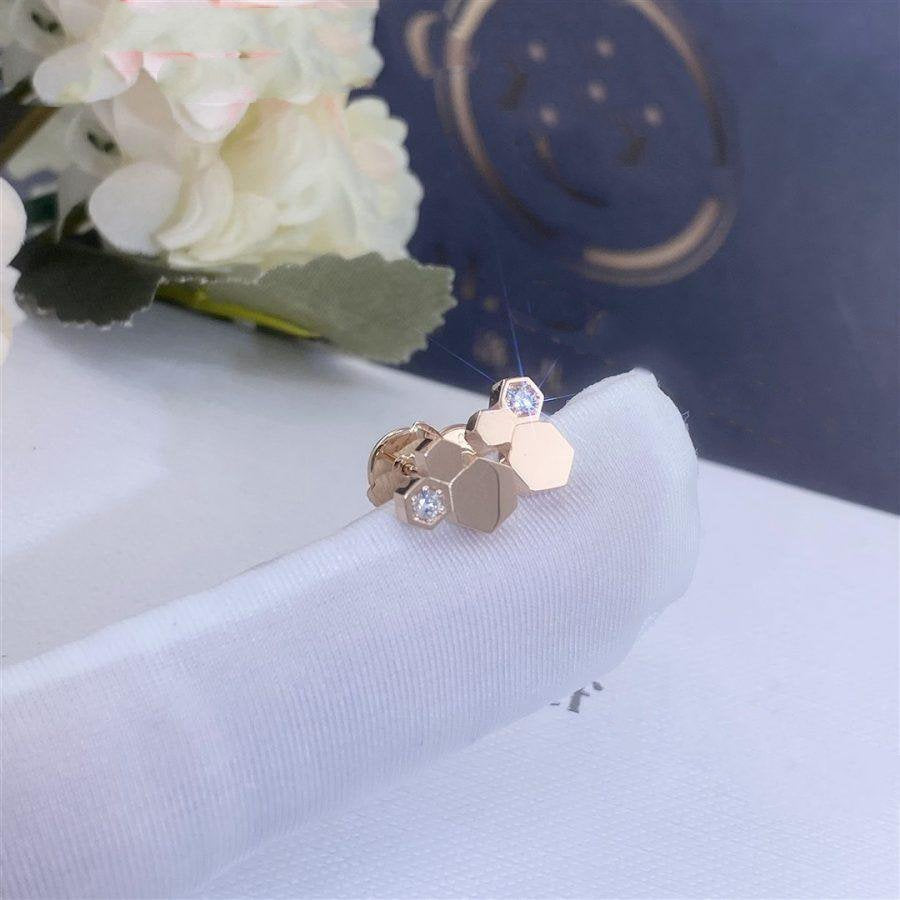 [Polaidi Jewelry]BEE LOVE PINK GOLD DIAMOND EARRINGS