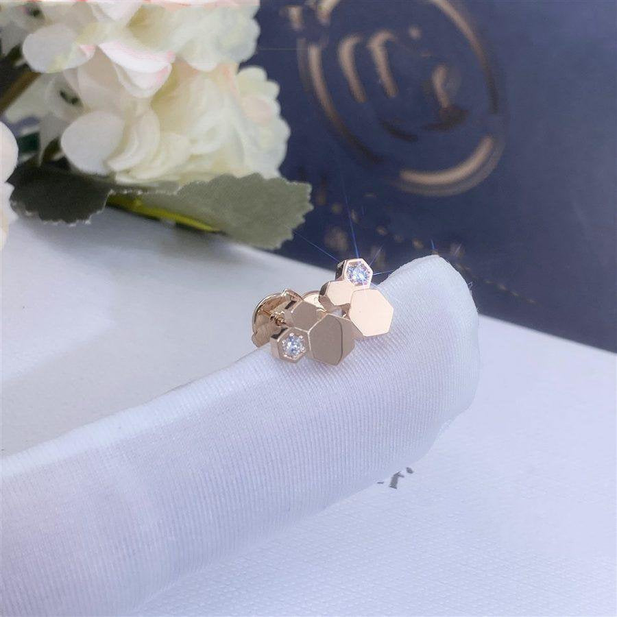 [：Polaidi Jewelry]BEE LOVE PINK GOLD DIAMOND EARRINGS