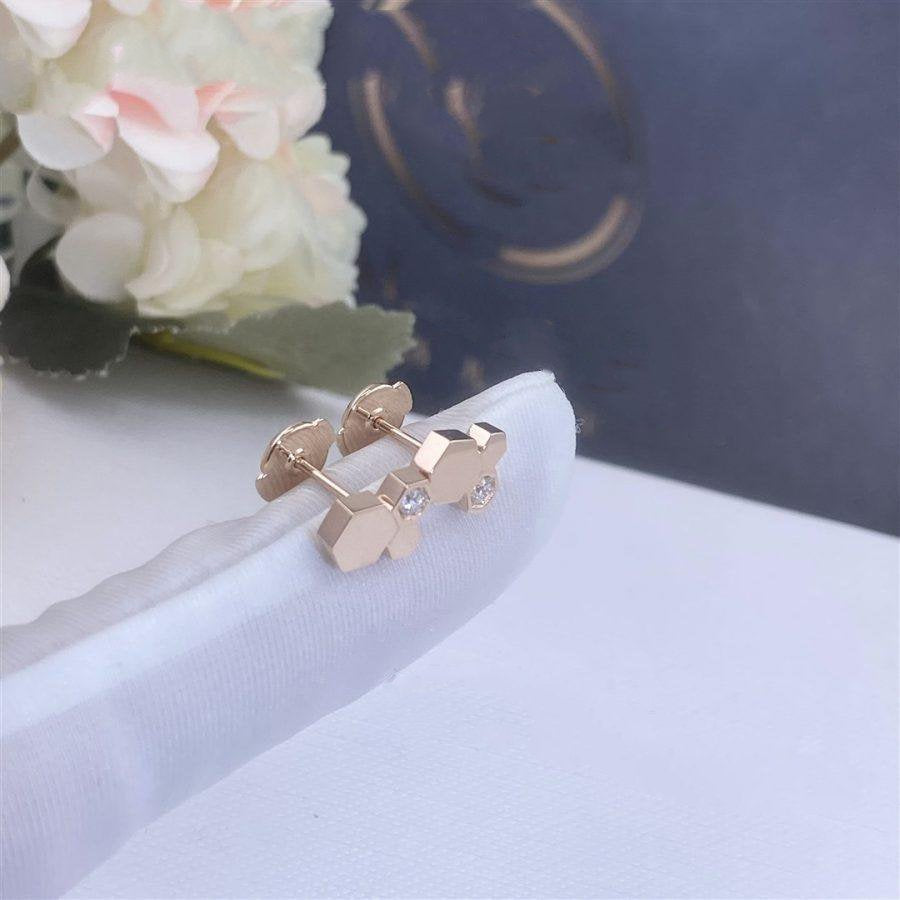 [：Polaidi Jewelry]BEE LOVE PINK GOLD DIAMOND EARRINGS