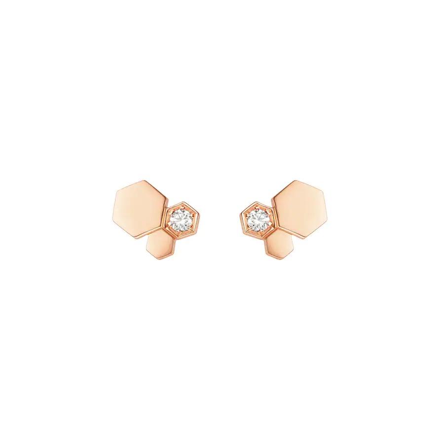 [：Polaidi Jewelry]BEE LOVE PINK GOLD DIAMOND EARRINGS