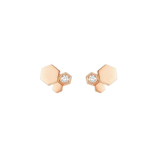 [Polaidi Jewelry]BEE LOVE PINK GOLD DIAMOND EARRINGS