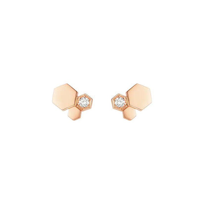 [：Polaidi Jewelry]BEE LOVE PINK GOLD DIAMOND EARRINGS