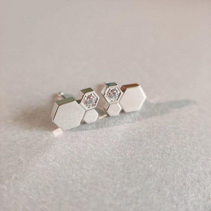 [Polaidi Jewelry]BEE LOVE SILVER DIAMOND EARRINGS
